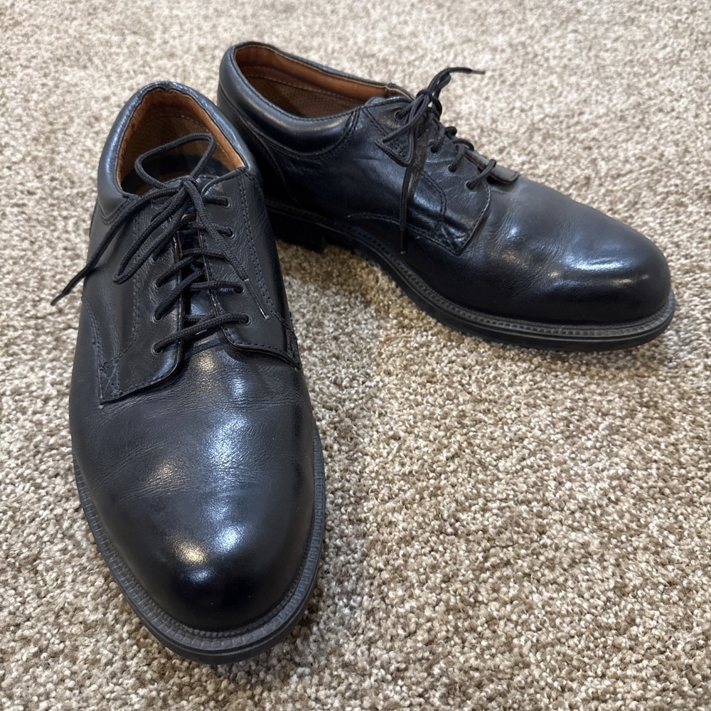 Frye Oxford Mens Black Leather Low Top Cap Toe Oxfords Shoes Lace up 8.5